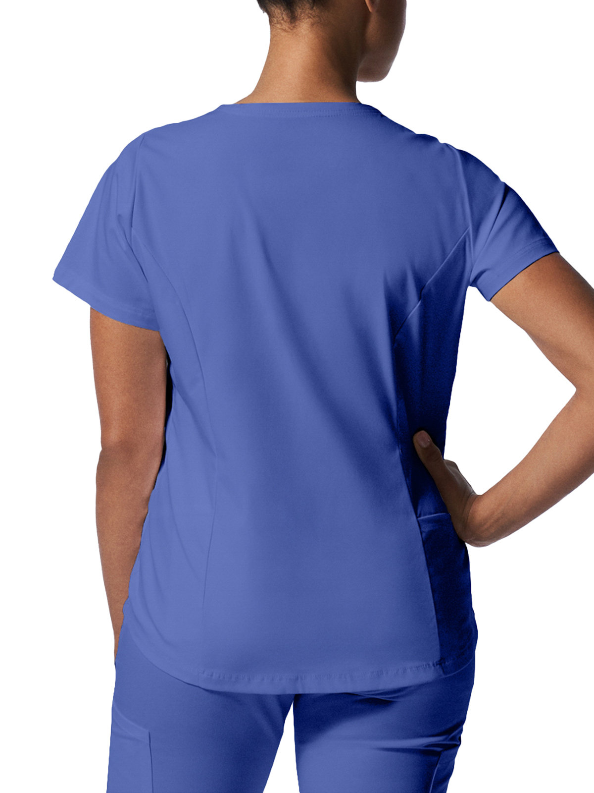 Landau - ProFlex - Women's Two-Pocket Back Princess Seamed V-Neck Top 8