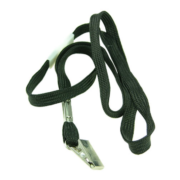 3/8" x 36" Flat Nylon Breakaway Lanyard with Bulldog Clip 4