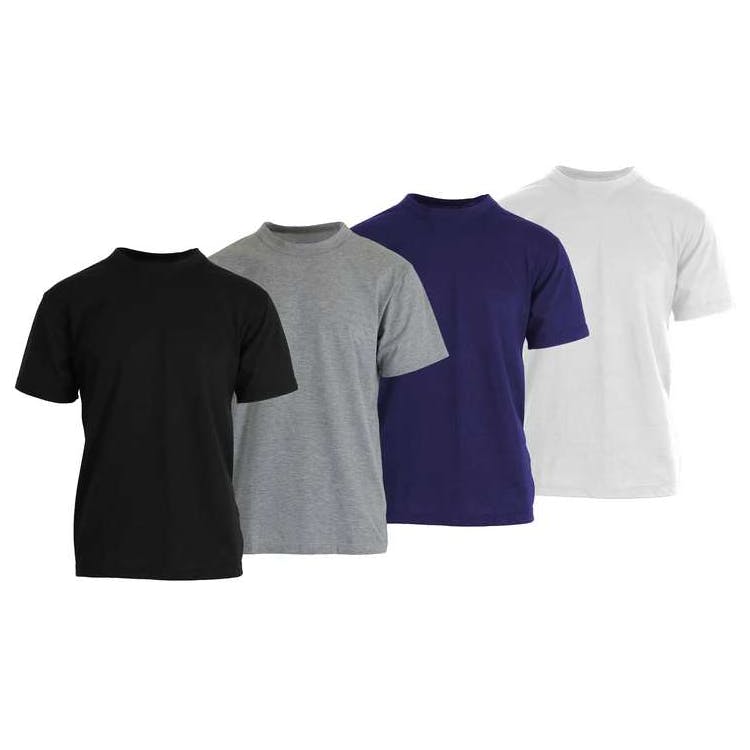 Men's Crew Neck Pocket Tees - White Med 1