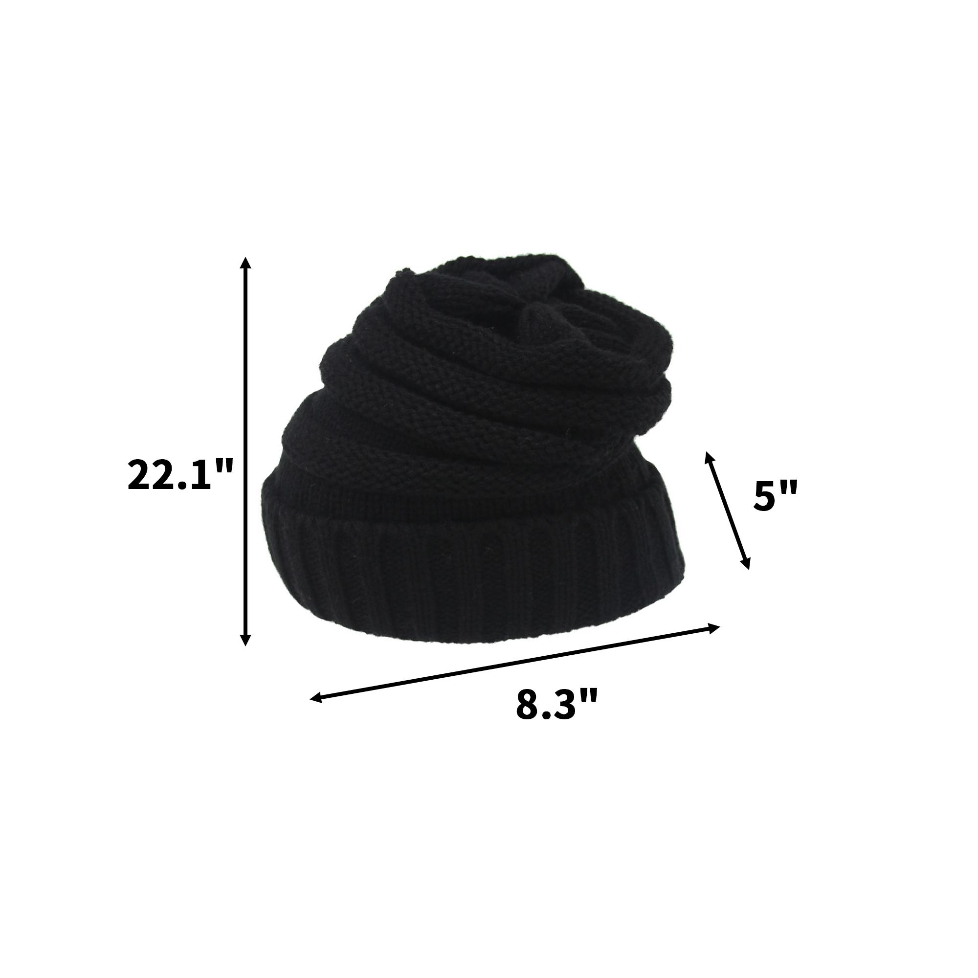 Acrylic Rib Knit Slouch Beanie 11