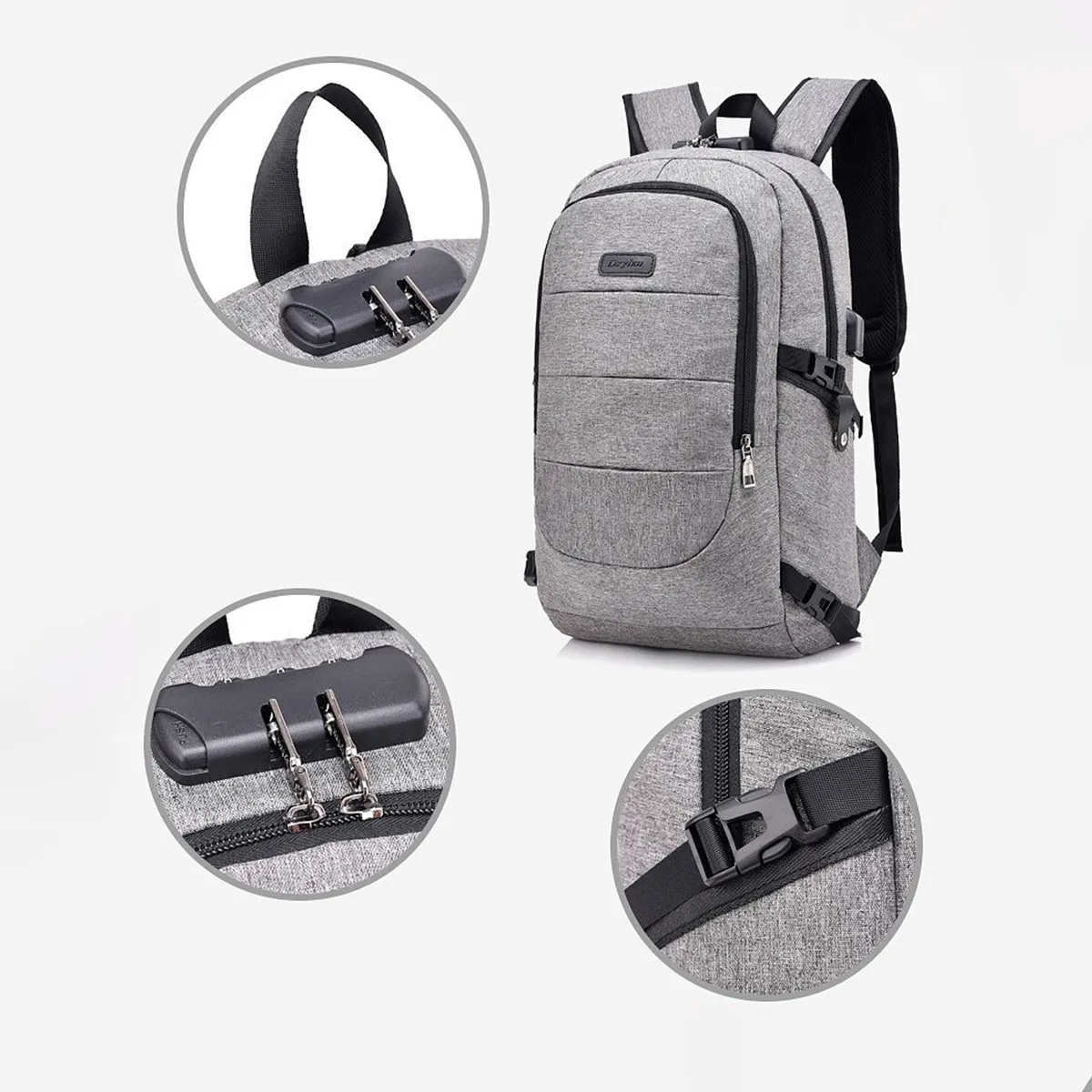 Large Capacity Laptop Business Travel Anti Theft Backpack 5