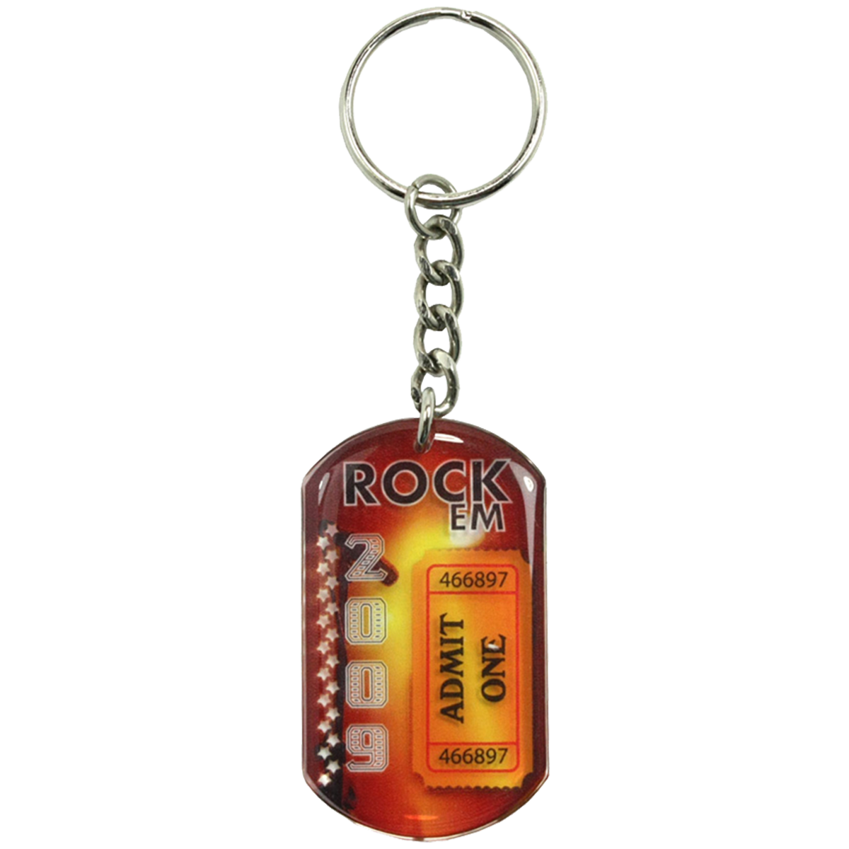 Dog Tag pendant on Key Chain (Double Sided) 4