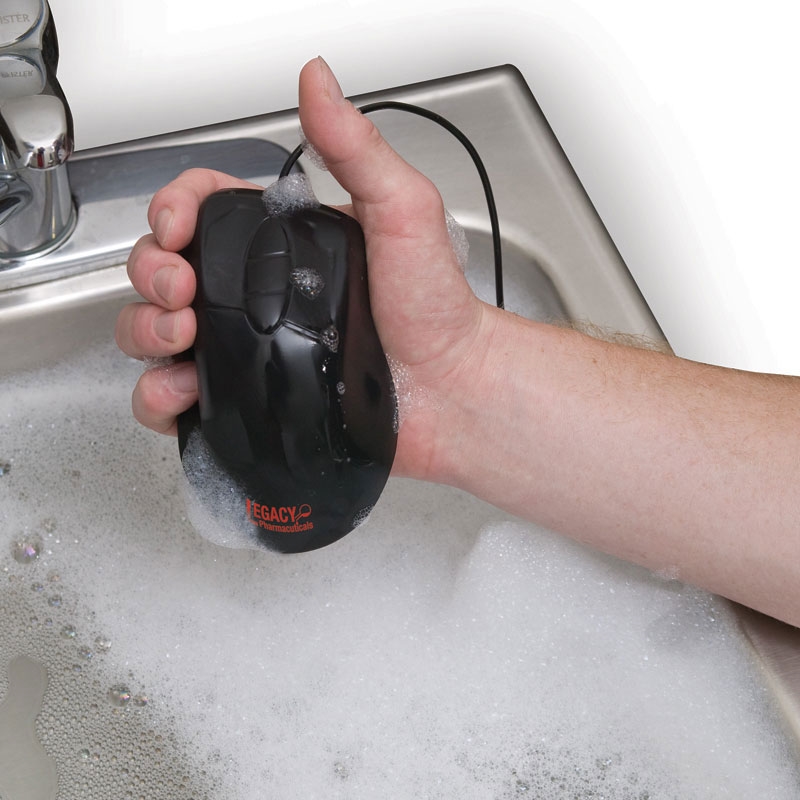 Seal Shield™ Mouse Black Antimicrobial-Washable Mouse 3