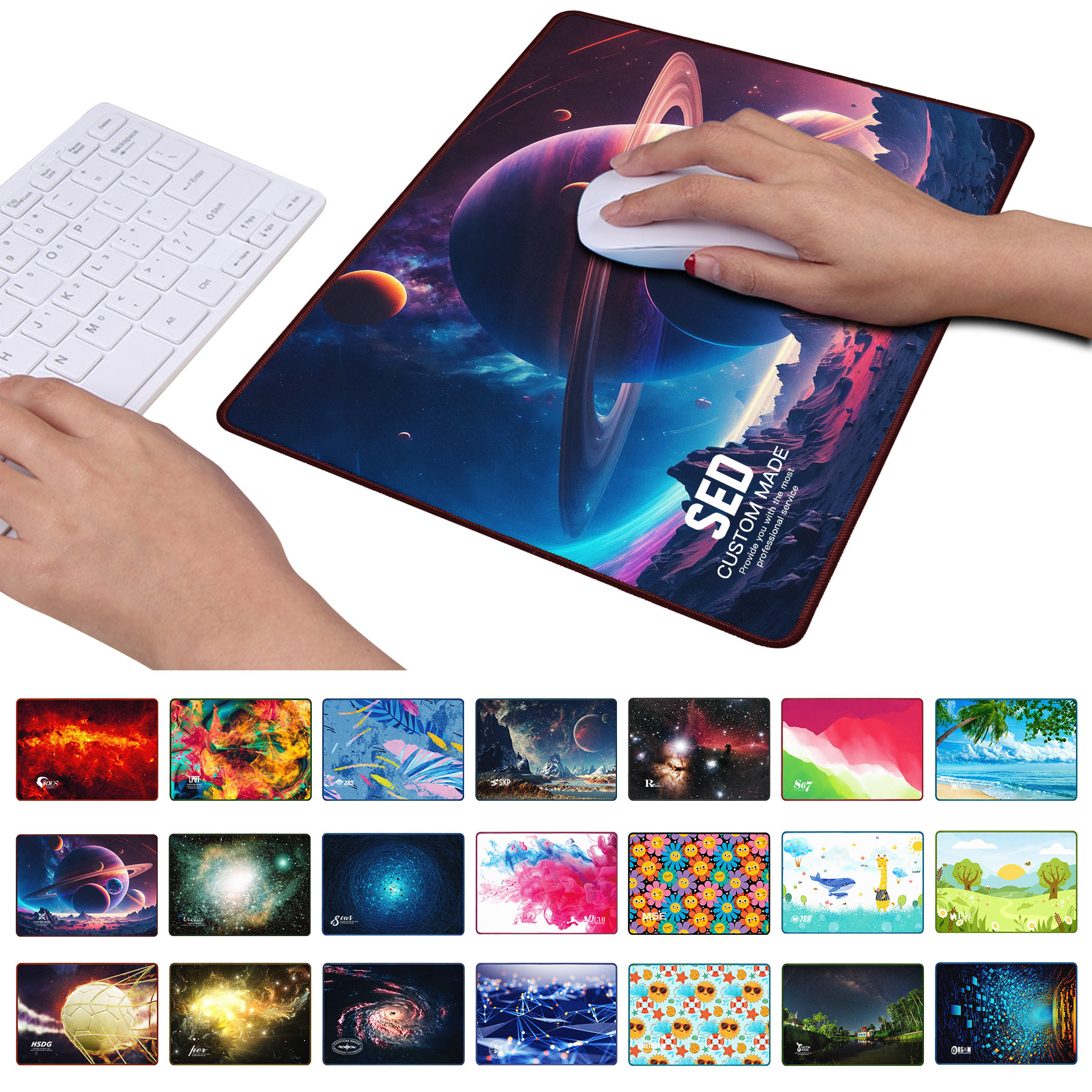 5mm Thickened Dye-Sublimation Rubber Mouse Pad 12