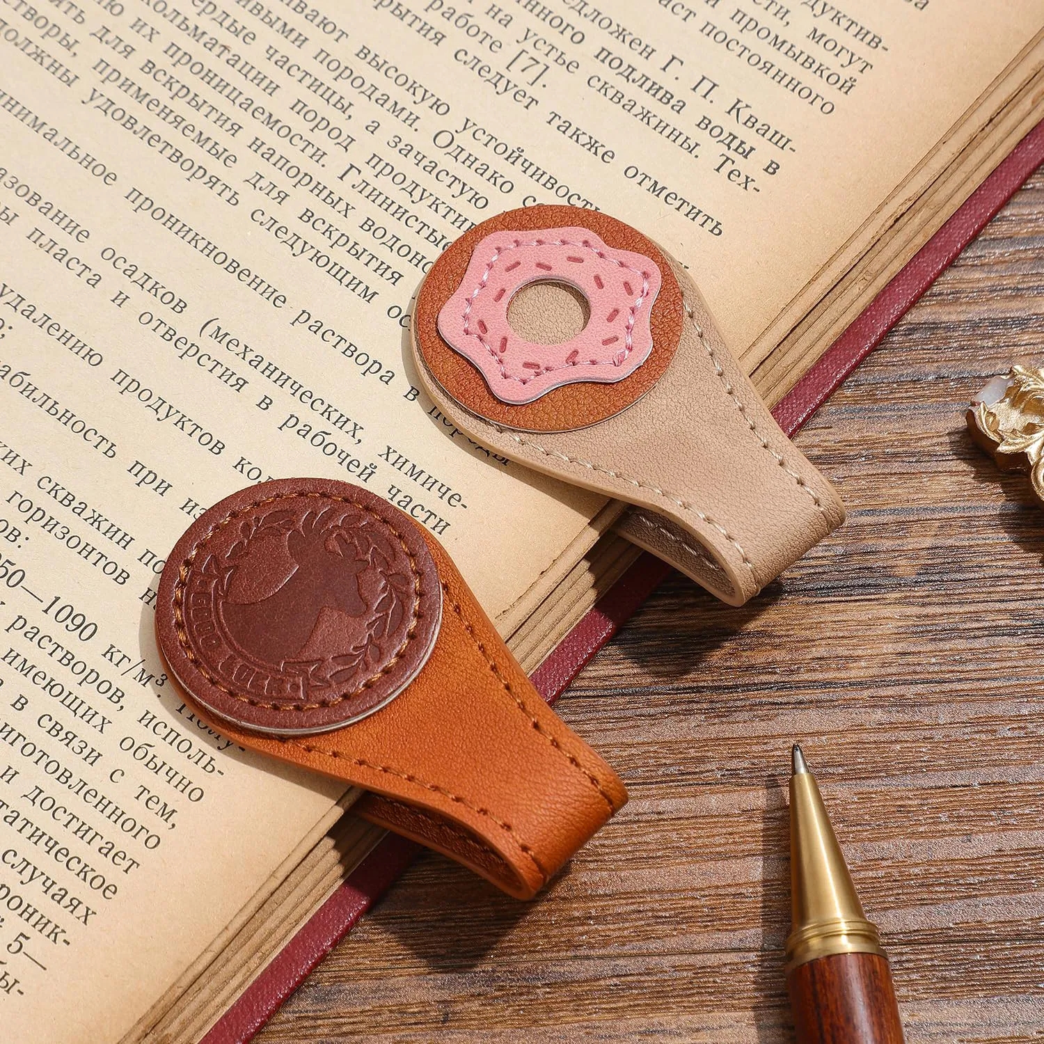 Wholesale Magnetic Leather Bookmark Clips 6