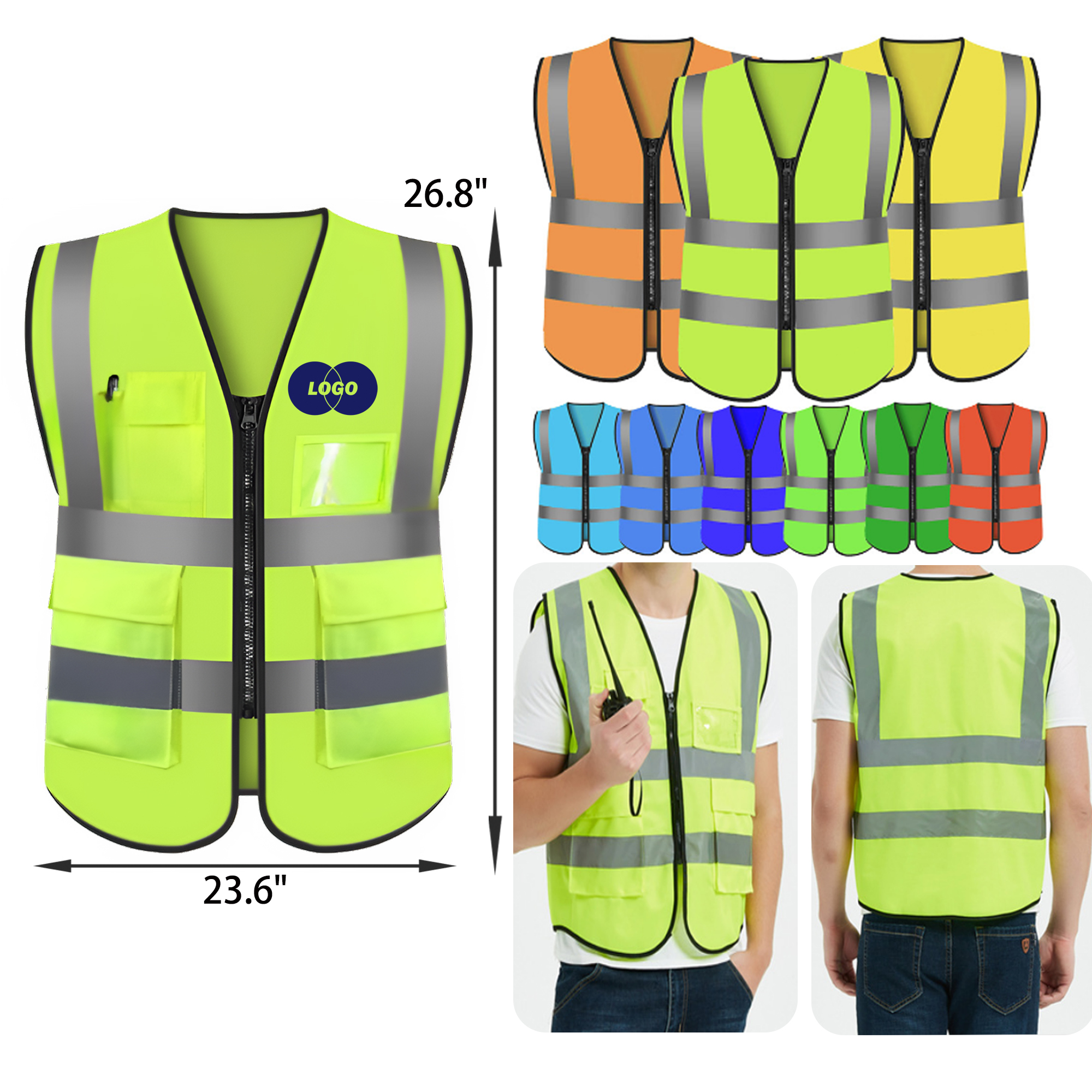 MOQ 50 PCS Versatile Reflective Safety Vest 2