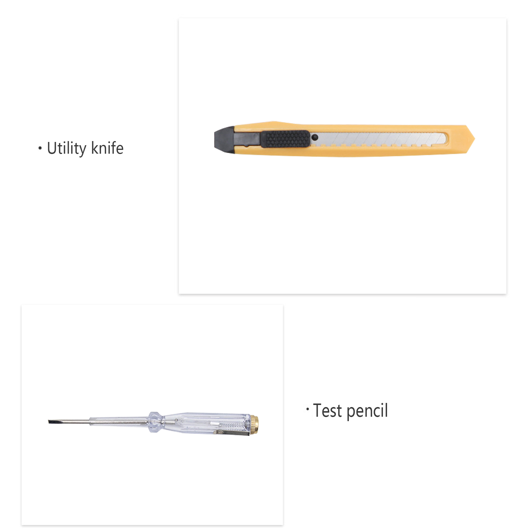 HandyPro 26pc Household Toolbox Set with Wrench, Electrical Tape, and Pliers 4