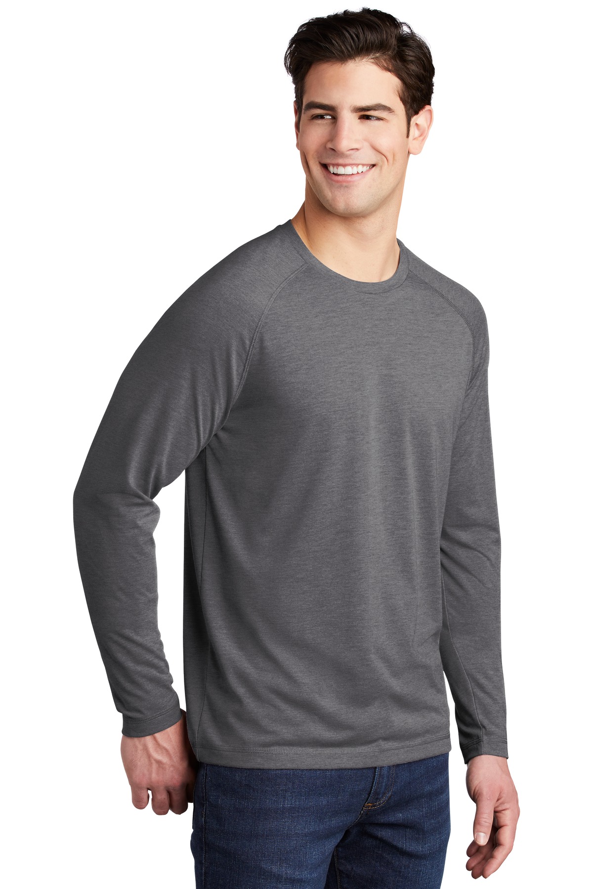 Sport-Tek® PosiCharge Long Sleeve Tri-Blend Wicking Raglan Tee 43