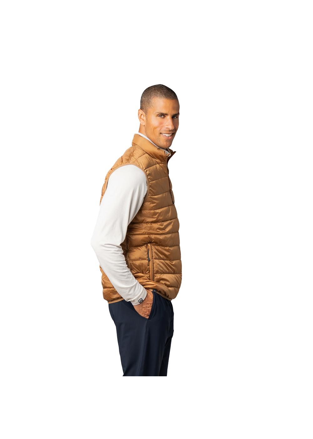 Storm Creek Men's Pacific Puffer 100 GSM Insulated Faux Down Packable Quilted Vest 33