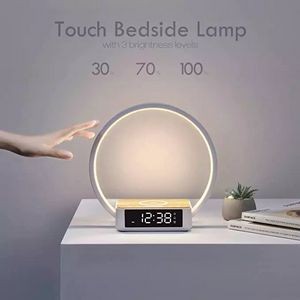 Bedside Table Lamp, WILIT Touch Lamp with Alarm Clock 4