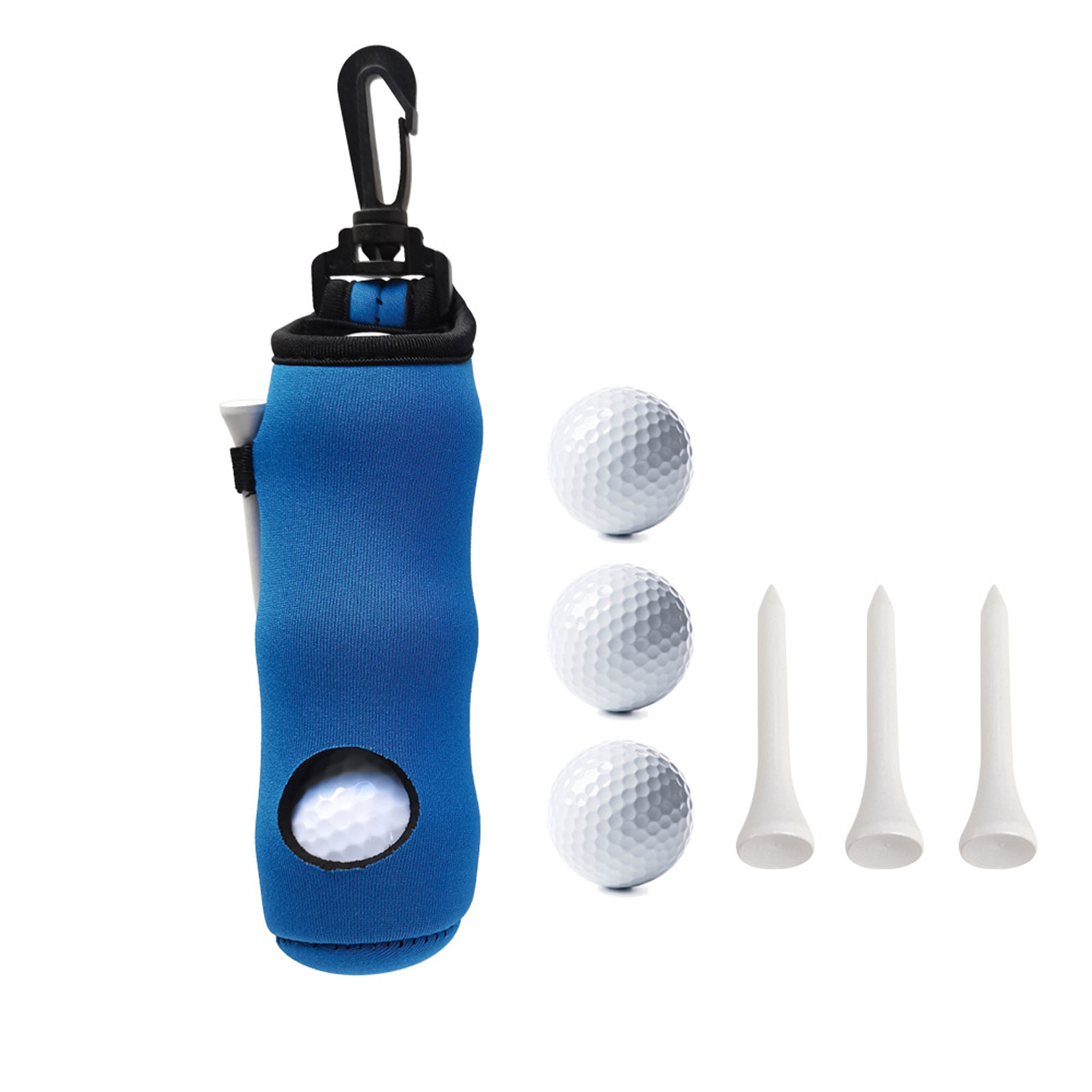 Neoprene Golf Ball Pouch Tee Holder Gift Set 5