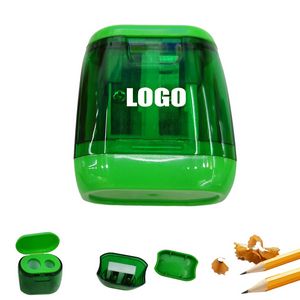 Dual Hole Translucent Plastic Sharpener With Steel Blade 6
