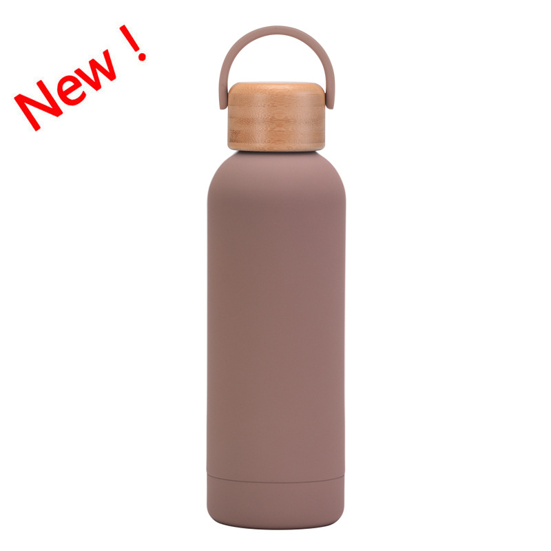 17 oz. Double Wall Stainless Steel Water Bottle w/ Bamboo Lid 11