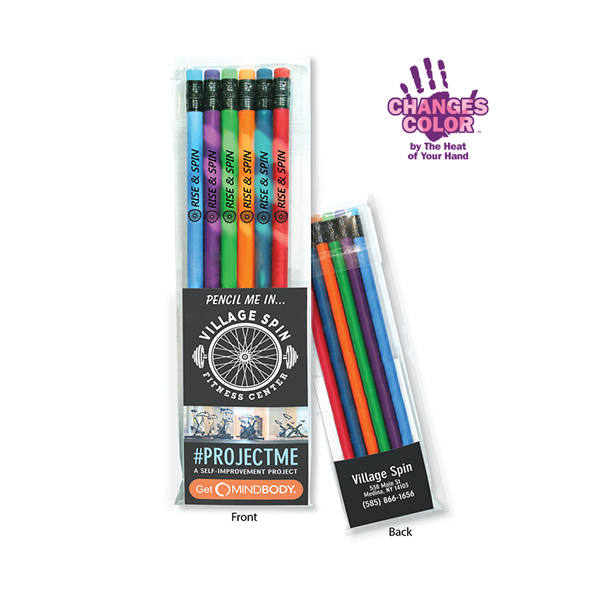 Create-A-Pack Pencil Set of 6 - Mood Pencil w/ Colored Eraser 1