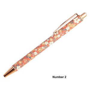 Metal Ballpoint Pen With Flower Pattern 17