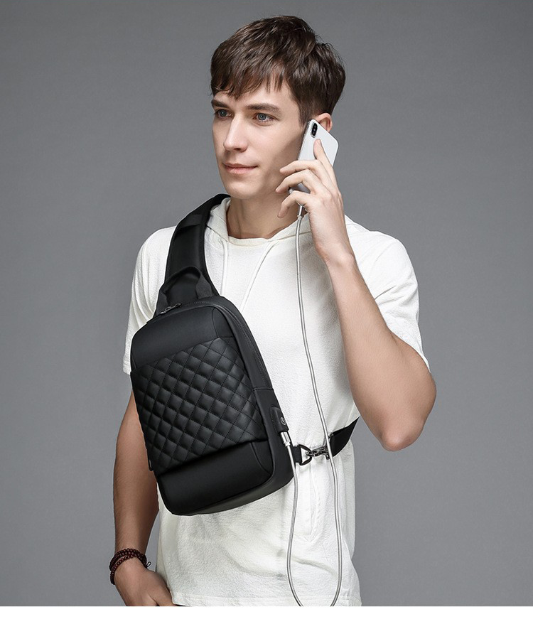 Water Repellent Cross Body Chest Bag For Men 10