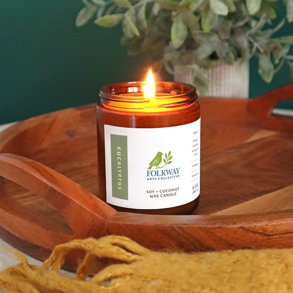 8 oz Hand-Poured Eucalyptus Candles 3