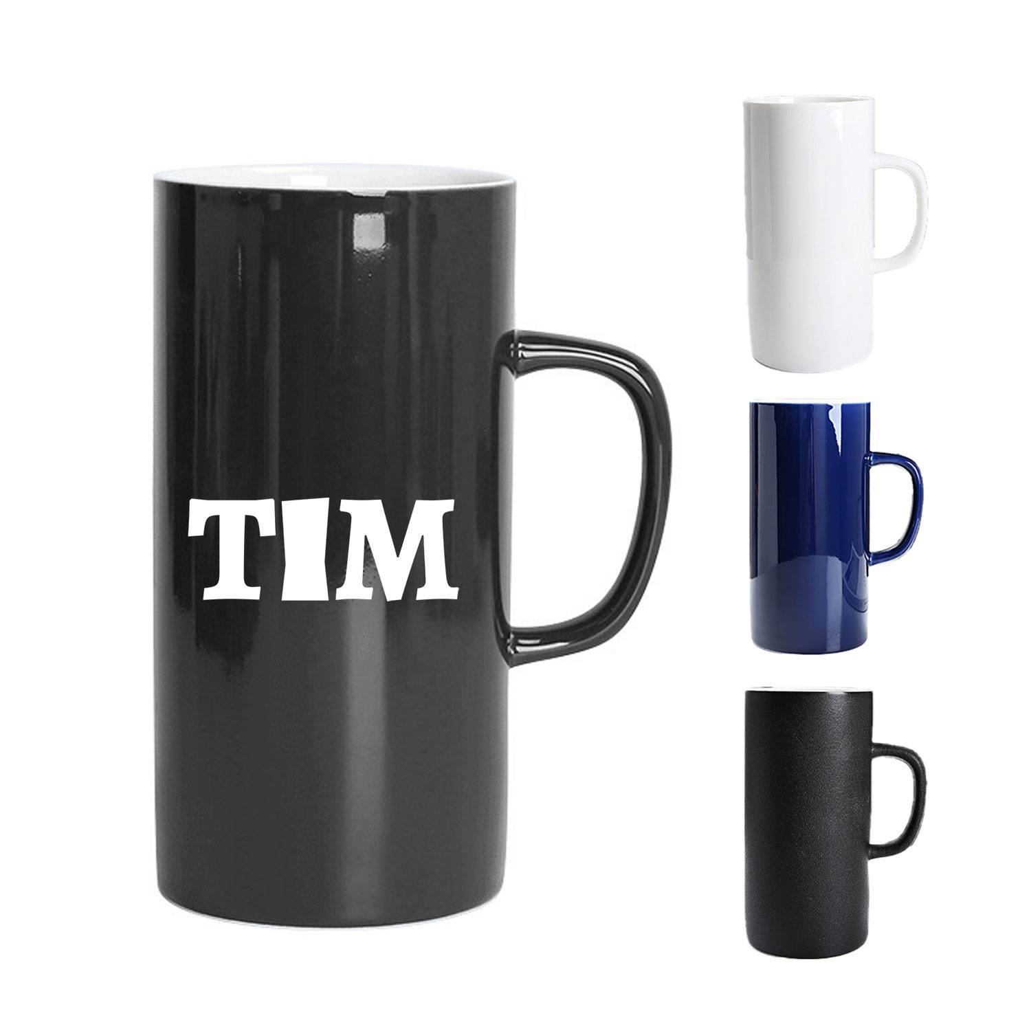 40.5oz Tall Ceramic Mug Large Capacity Straight Design