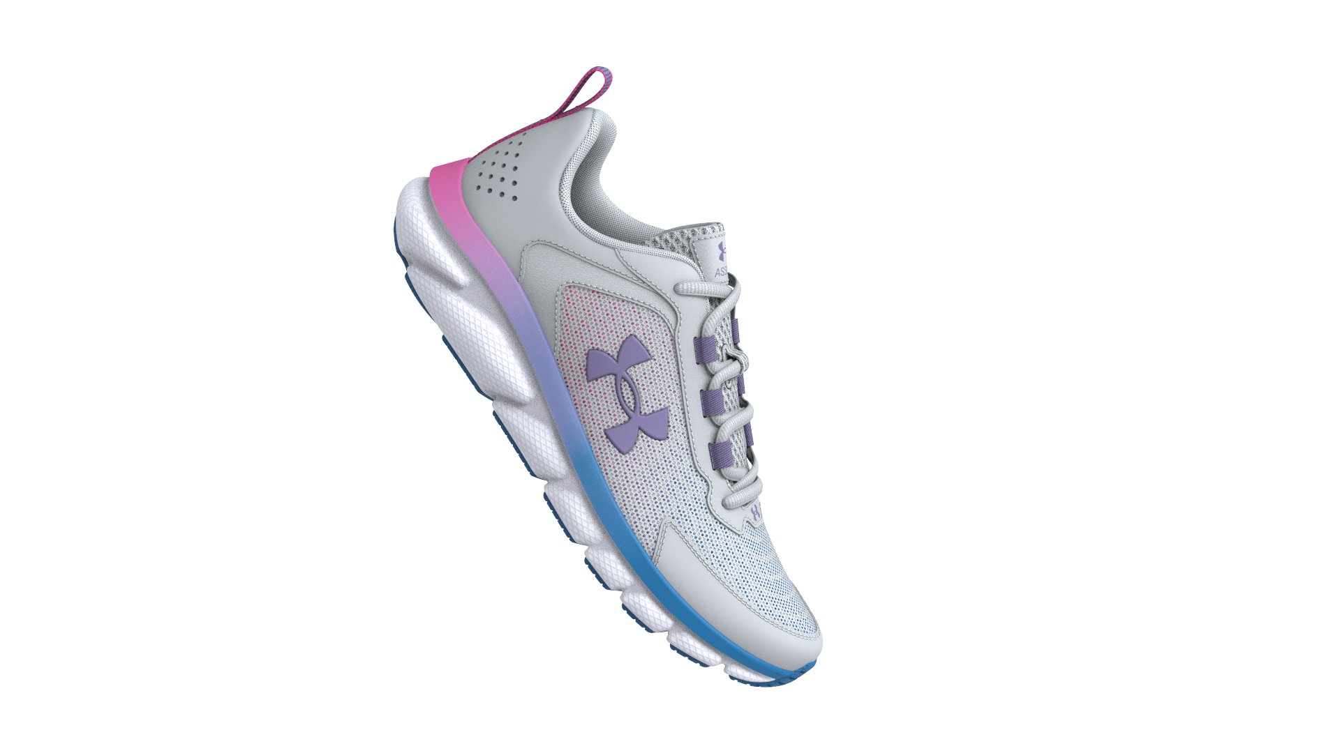 UA Assert 9 Wide Girls' Grade School Running Shoes 2