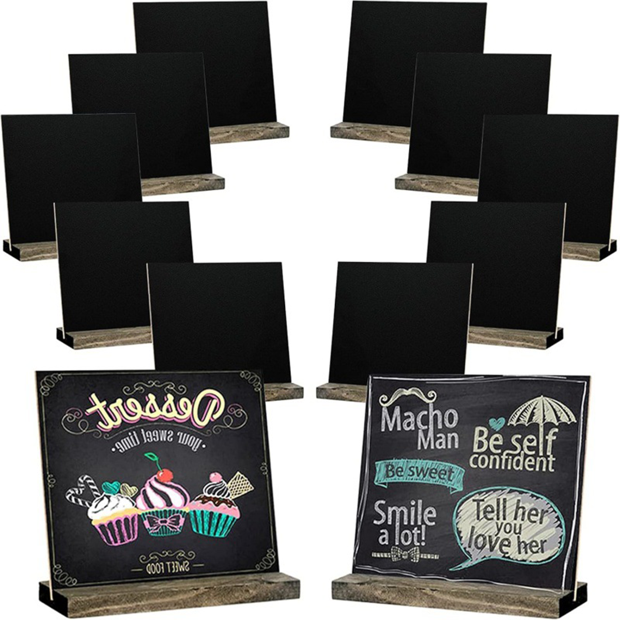 Full Color Wood Base Message Chalkboard 2