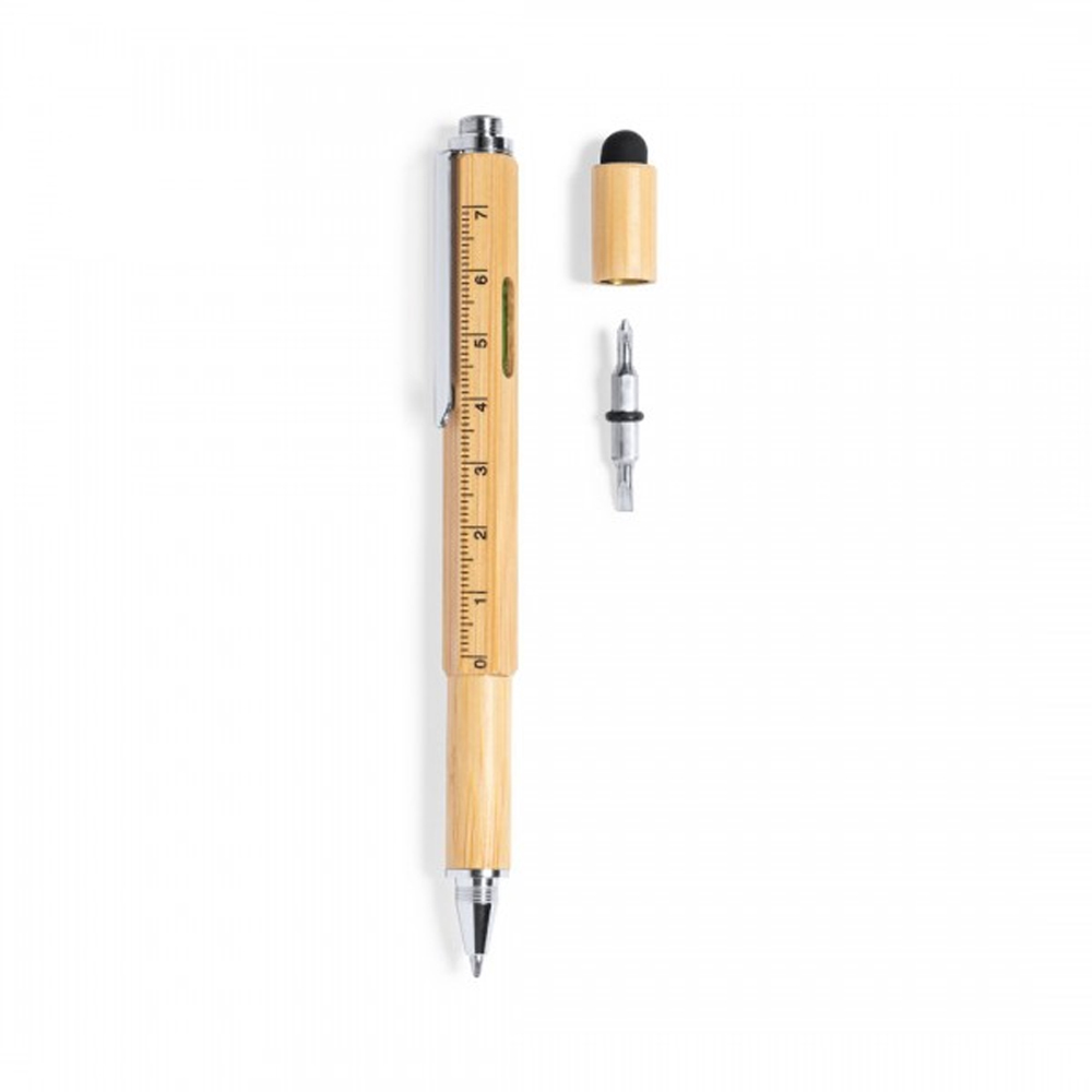 Bamboo Multi-Tool Pen - 6-in-1 Stylus, Ruler & Level 7
