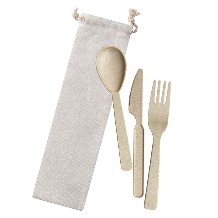 Wheat Straw Utensils In Bag 1