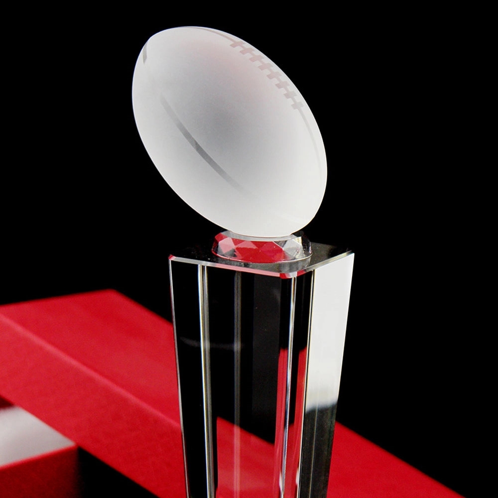 Custom Crystal Rugby Trophy 3