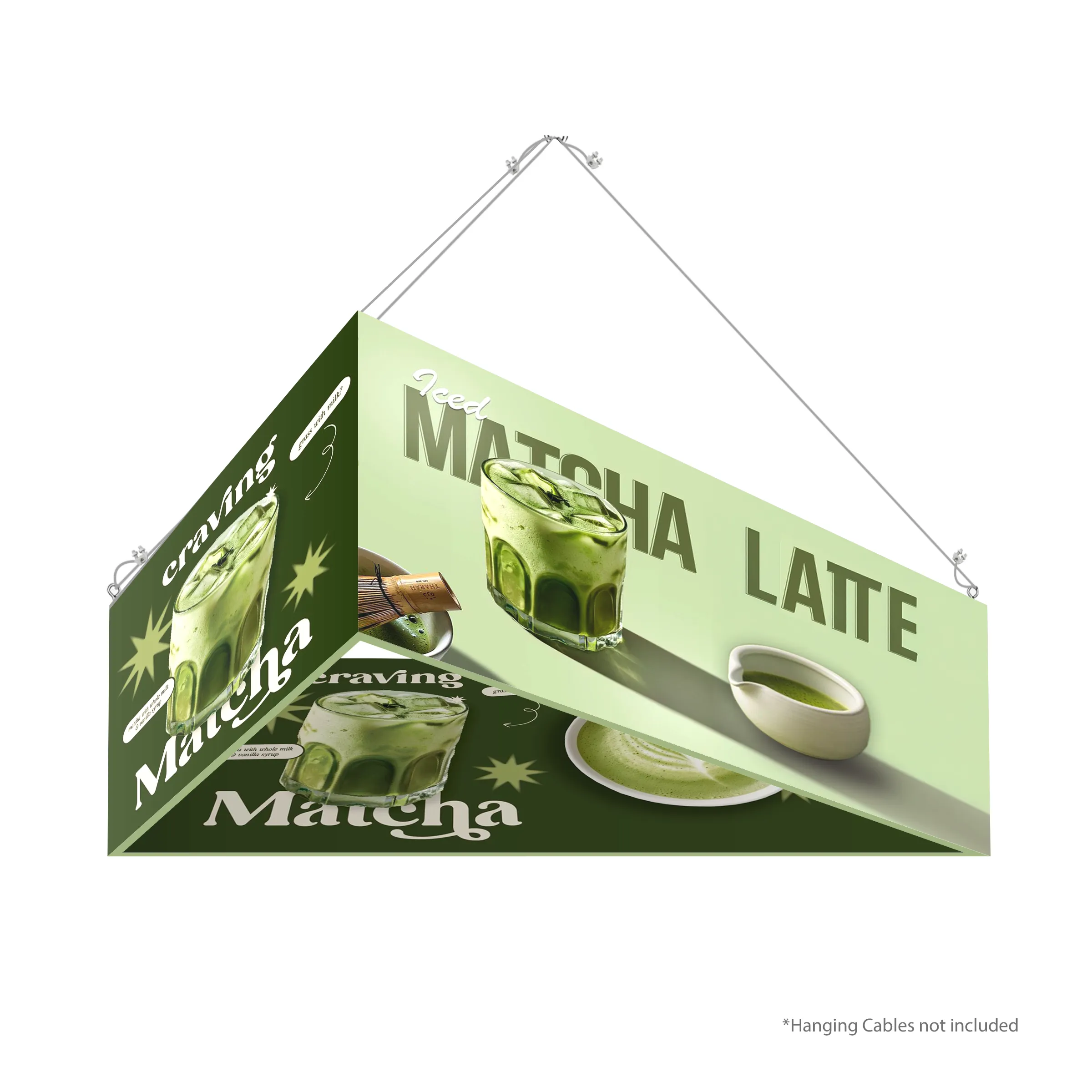 10' Triangular Hanging Banner Kit (Hardware + Banner) 7