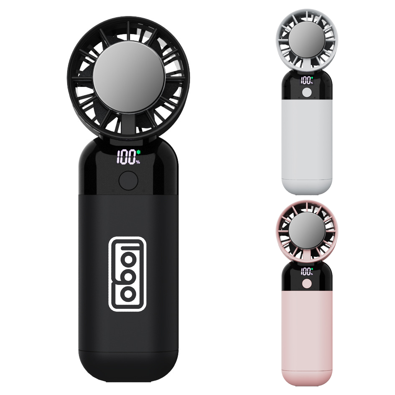 Portable USB Mini Handheld Digital Display Turbine Fan 5