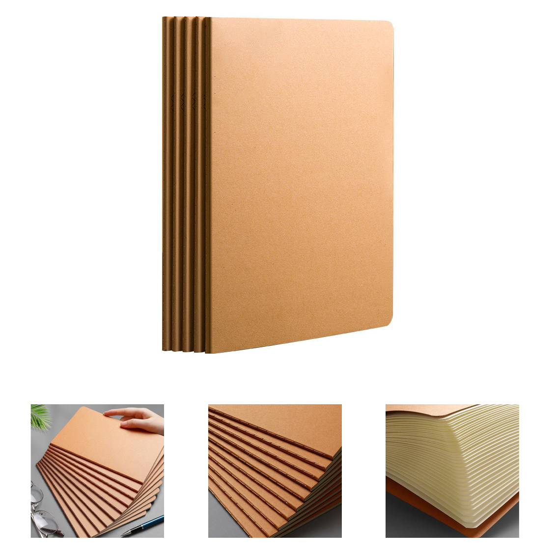 A5 Retro Kraft Paper Thin Notebook 6