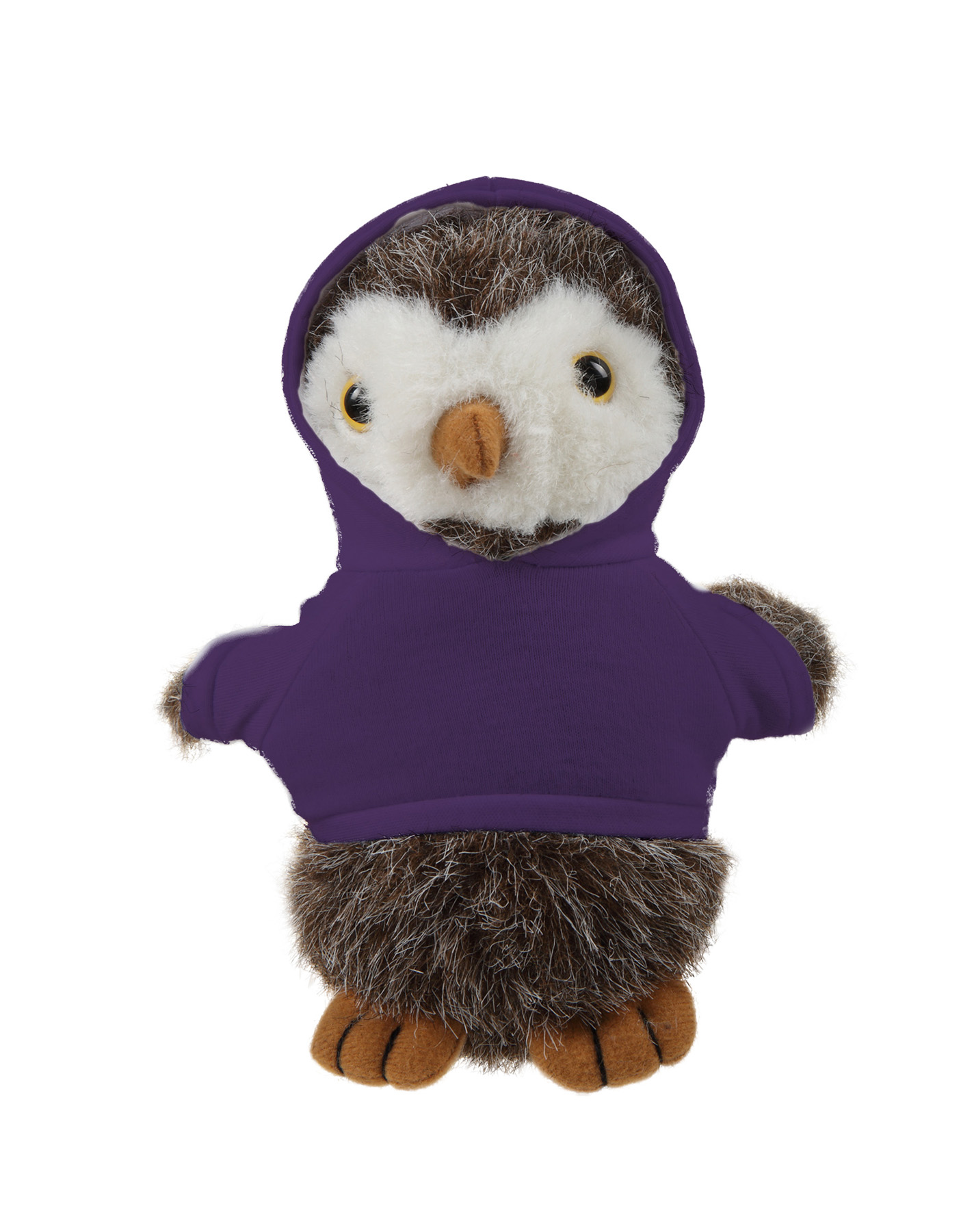 Soft Plush Standing Owl wearing a Hoodie 10