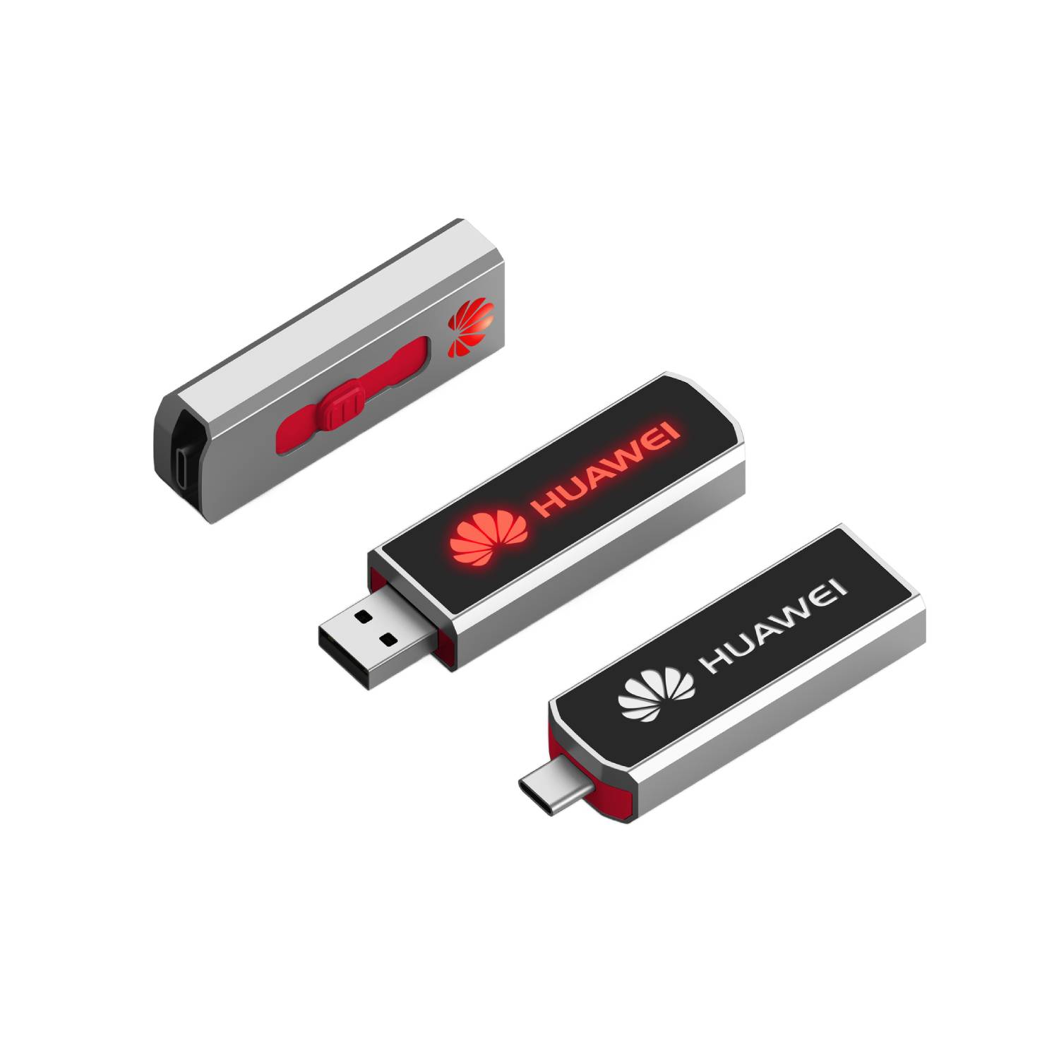 Type-C LED Light Up OTG USB Flash Drive 3