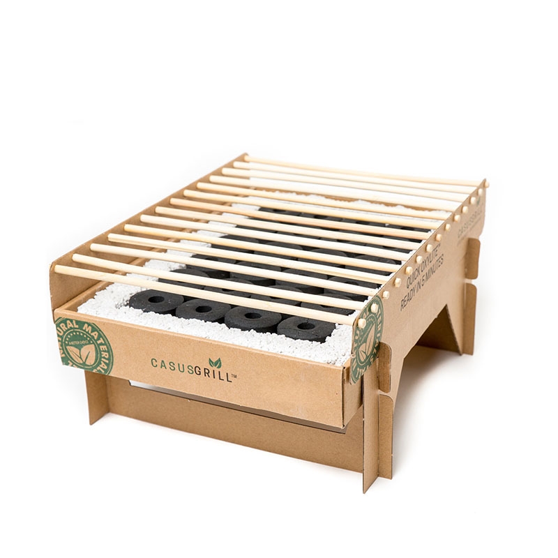 Raleigh CasusGrill™ Biodegradable BBQ Grill w/Recycled Cotton Tote Bag 12