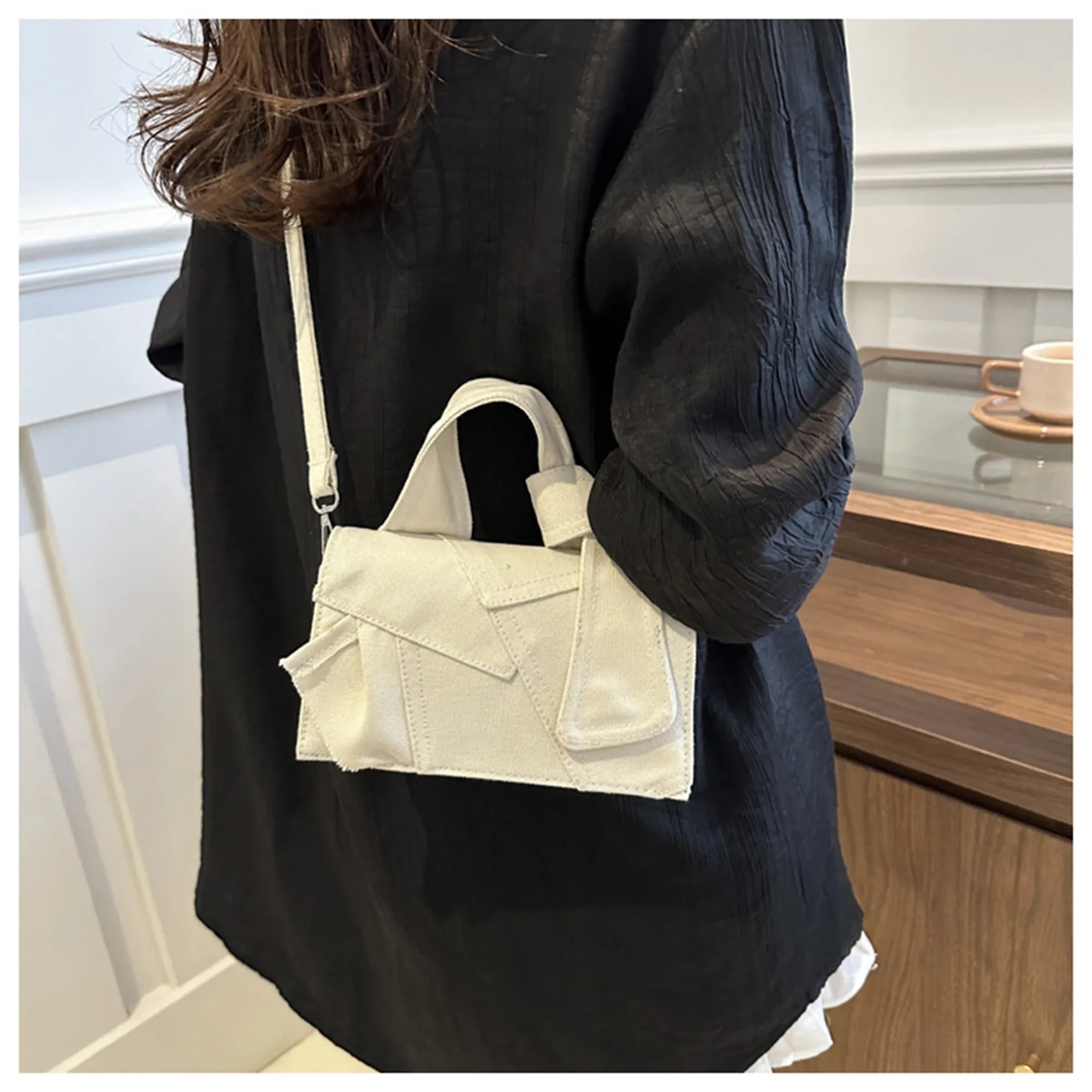 Denim Patchwork Crossbody Bag 8
