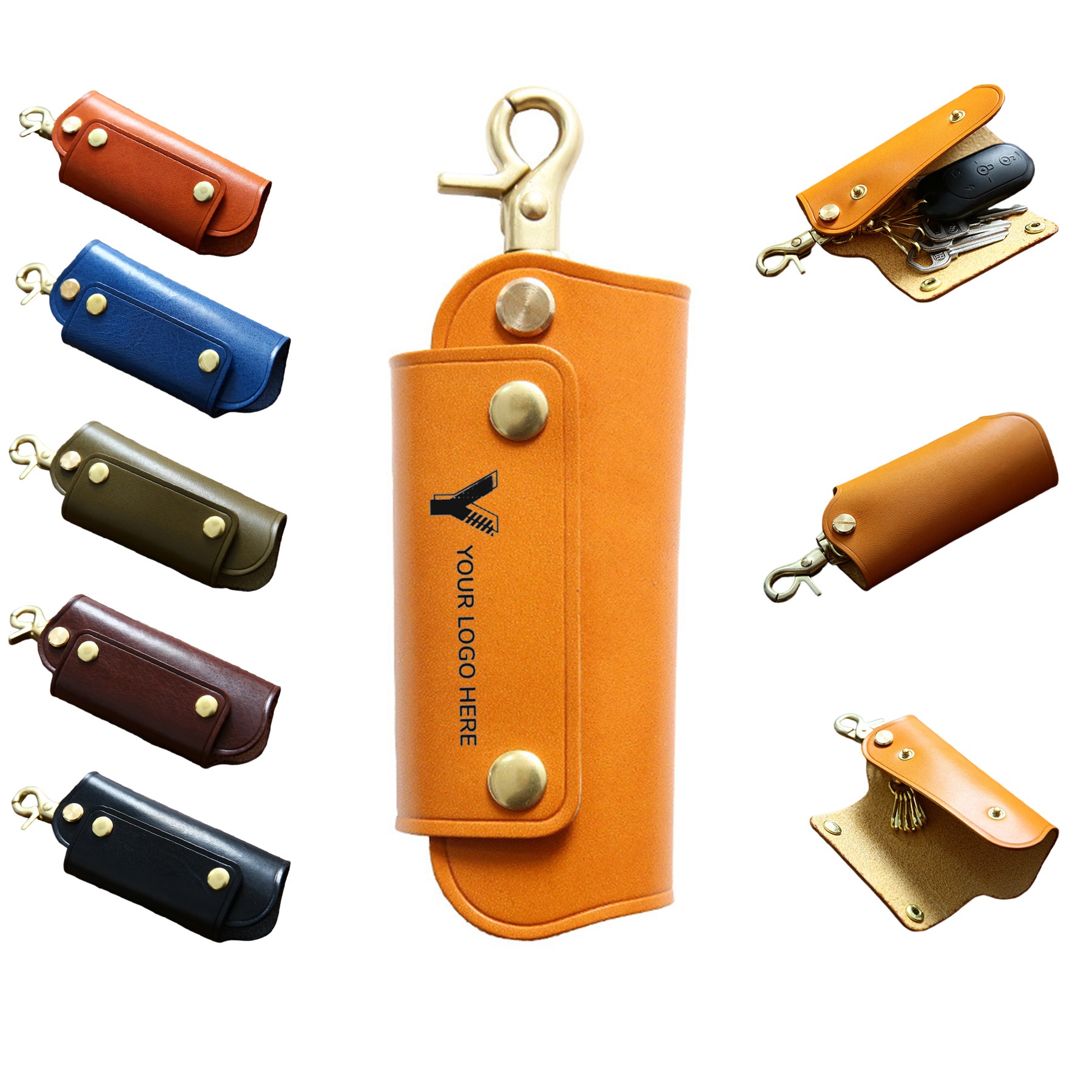 Handmade Pure Cowhide Leather Keychian Case
