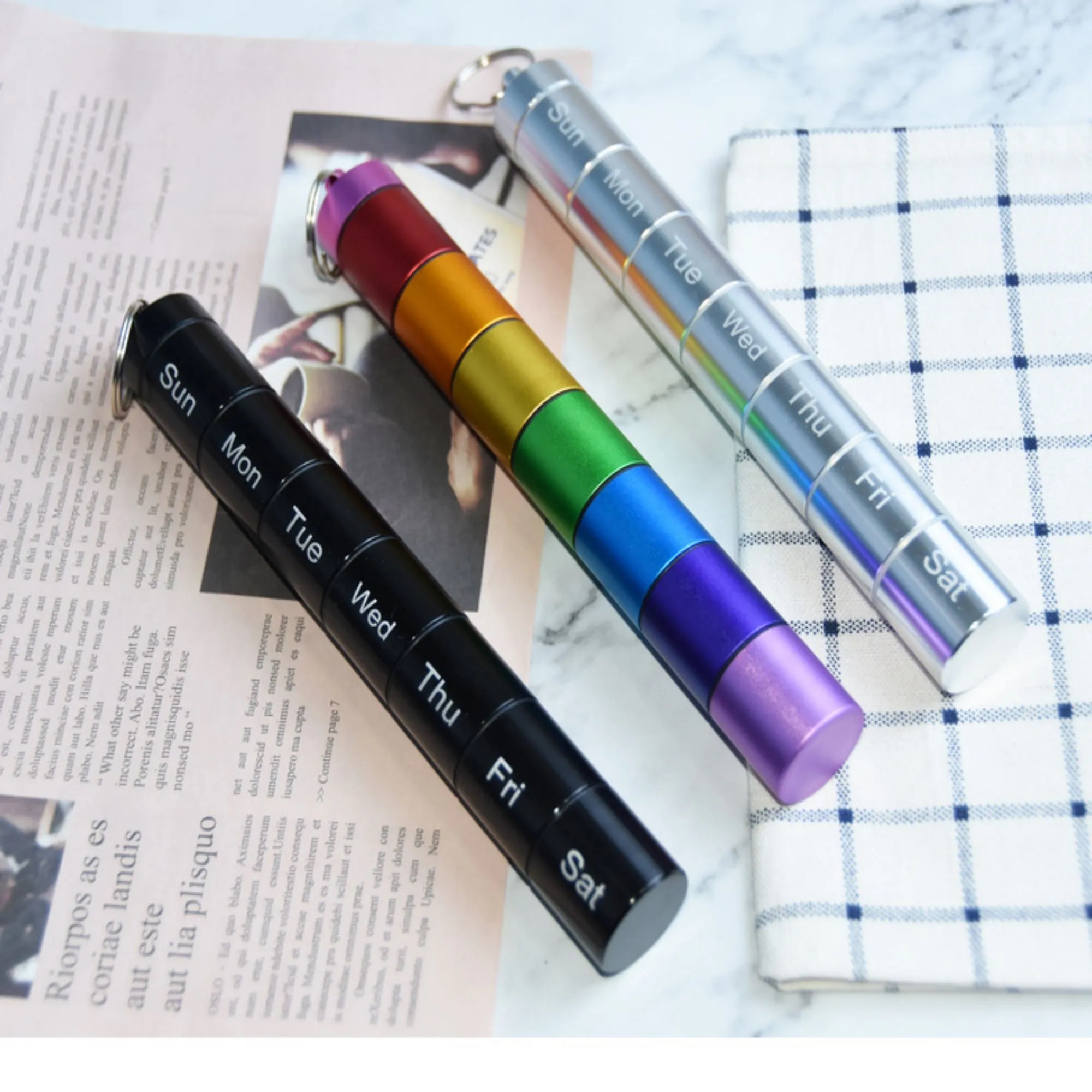 Colorful Waterproof Metal Pill Case 6