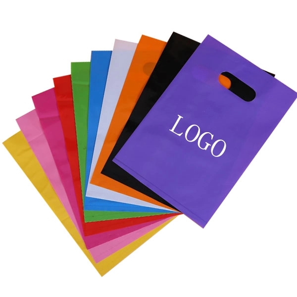 7" x 10.5" - Small Die Cut Handle Plastic Gift Bags 2