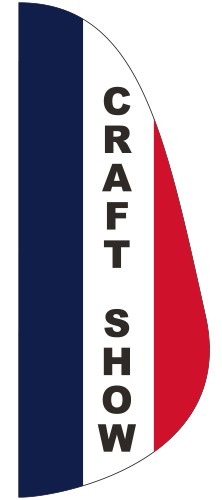 "CRAFT SHOW" 3' x 8' Message Feather Flag 1