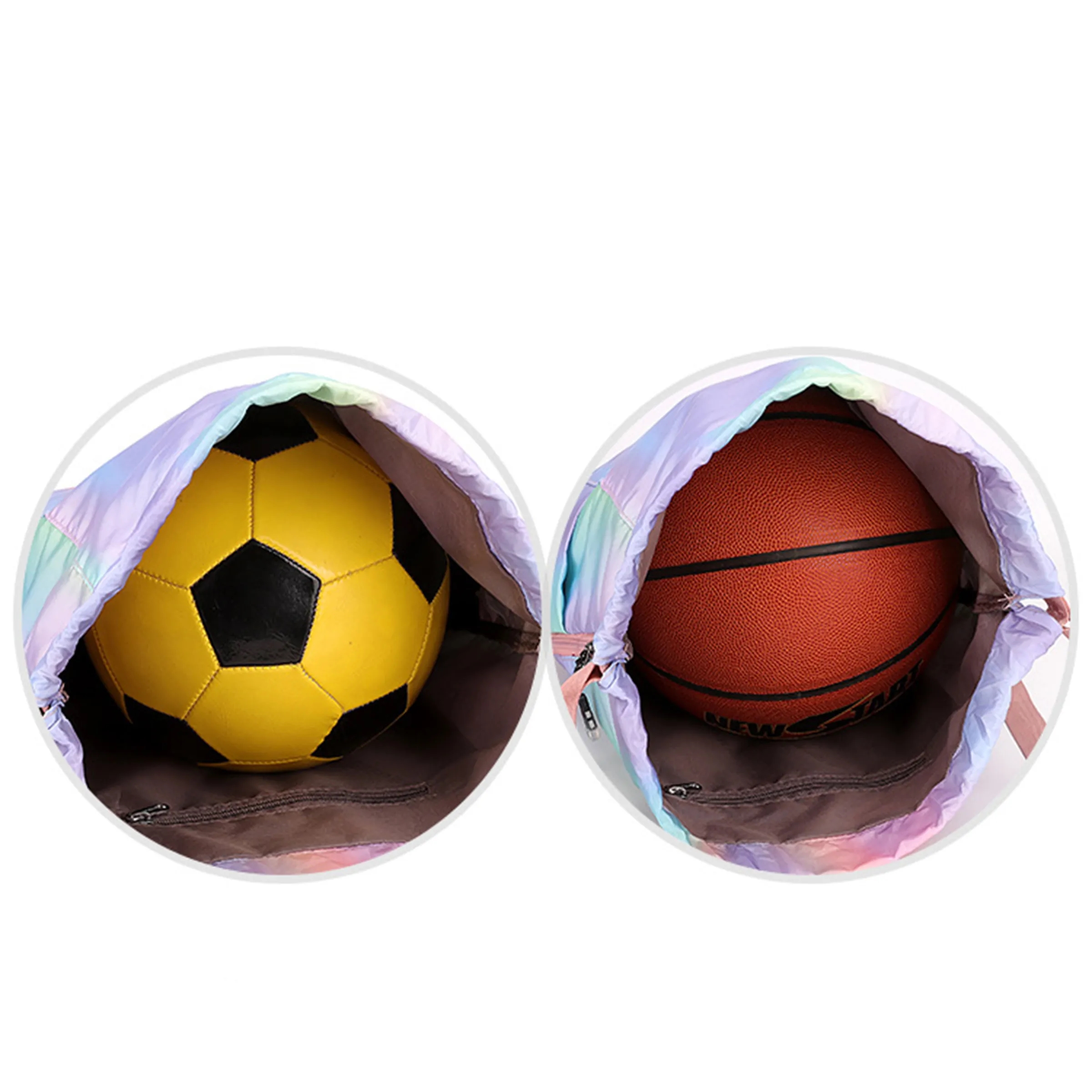 Multi-Color Foldable Waterproof Nylon Drawstring Bag 3