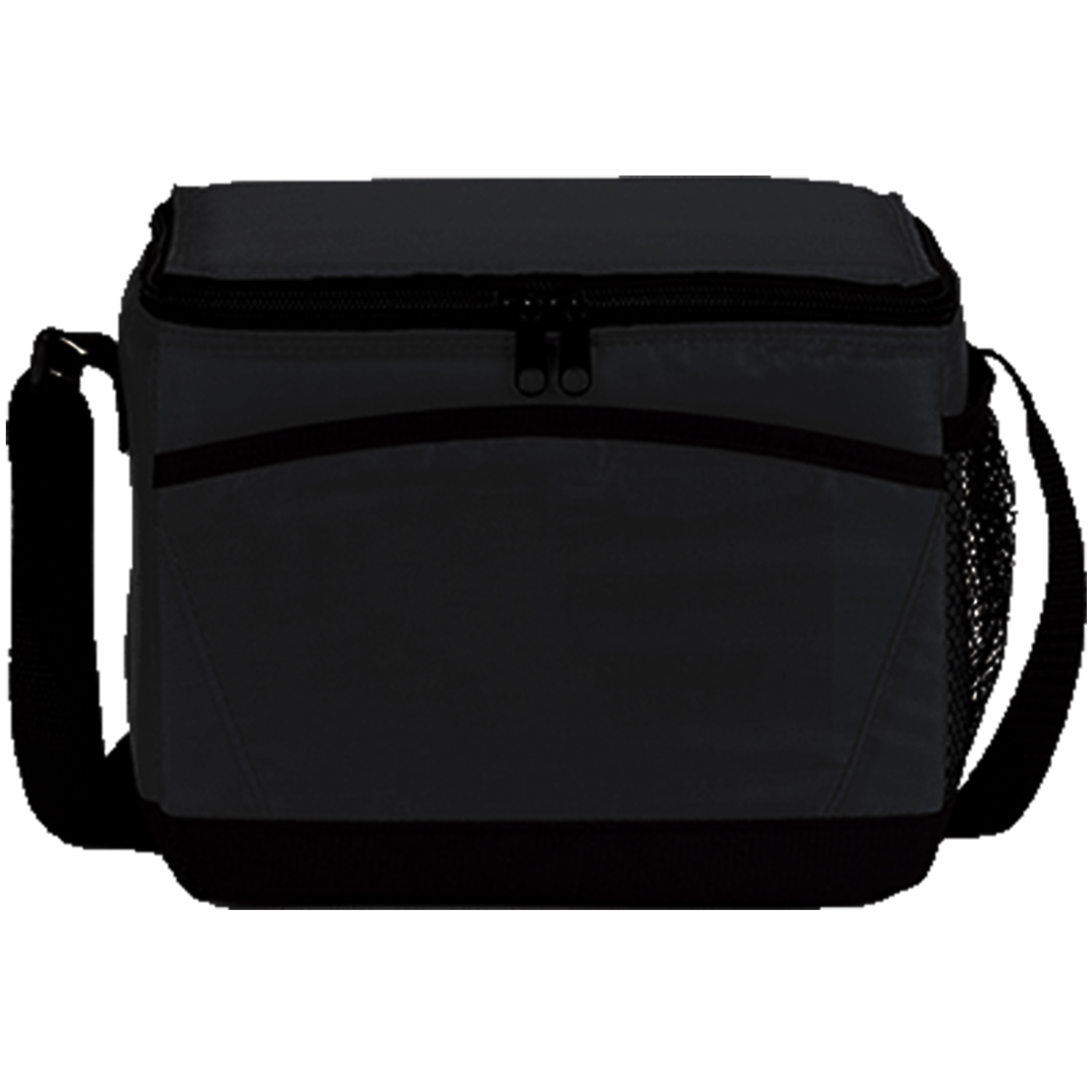 Premium Insulated 6 Pack PEVA Lunch Cooler Bag w/ Front Pocket & Side Mesh (8.5" x 6.5" x 5.75") 3