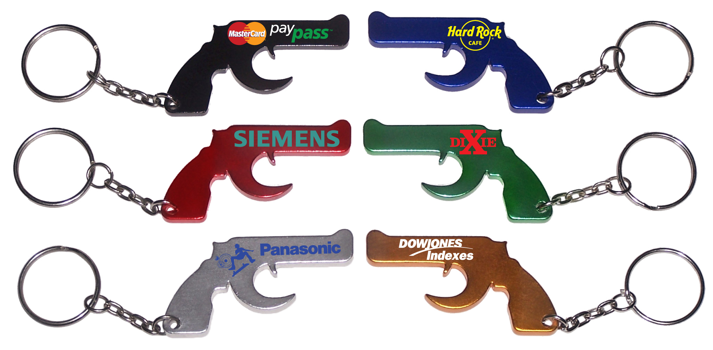 Gun Shape Bottle Opener Key Chain