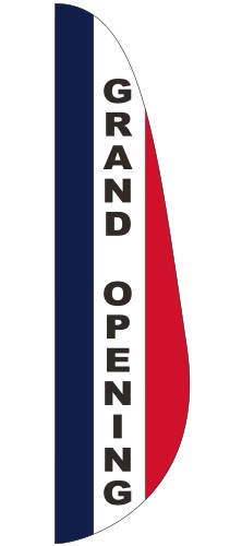 "GRAND OPENING" 3' x 12' Message Feather Flag 1