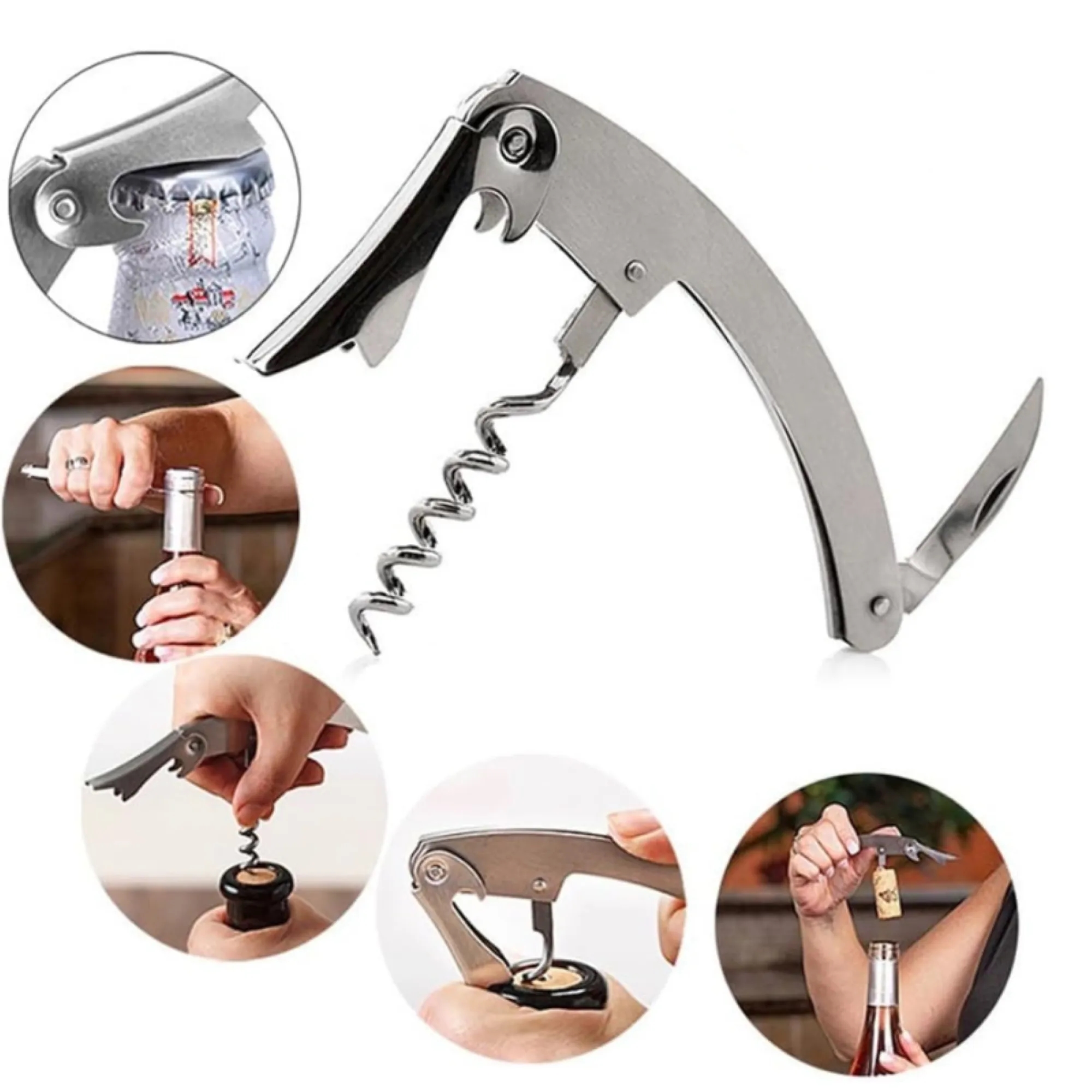 Portable Stainless Steel Multifunctional Wine Bottle Opener 1