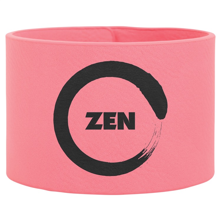 9 1/2" x 2" Pink Leatherette Cuff Bracelet 5