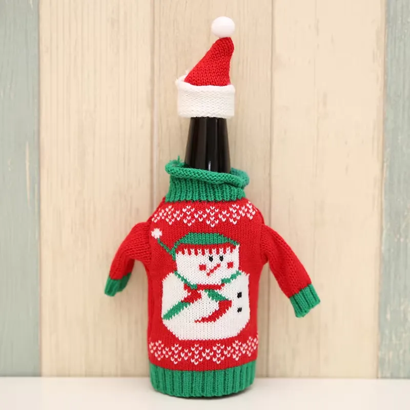 Christmas Wine Bottle Sweater Cover 11