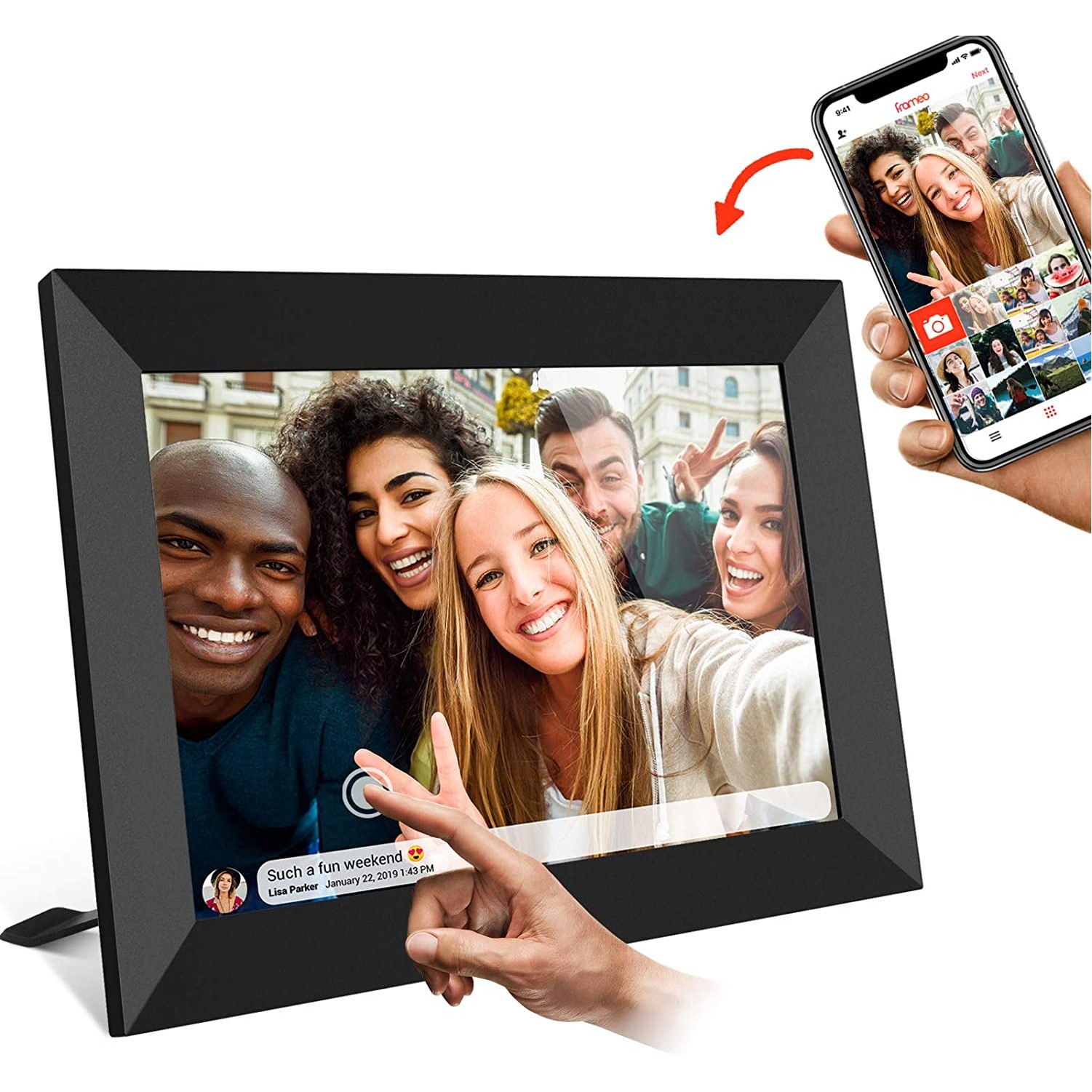 WiFi Digital Picture Smart Frame Photo Share Friends and Family 8"---16 GB storage 2