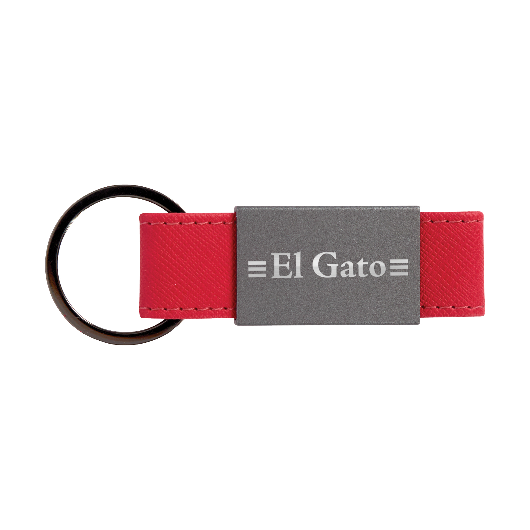 Boyd Aluminum & Leatherette Keyring 12