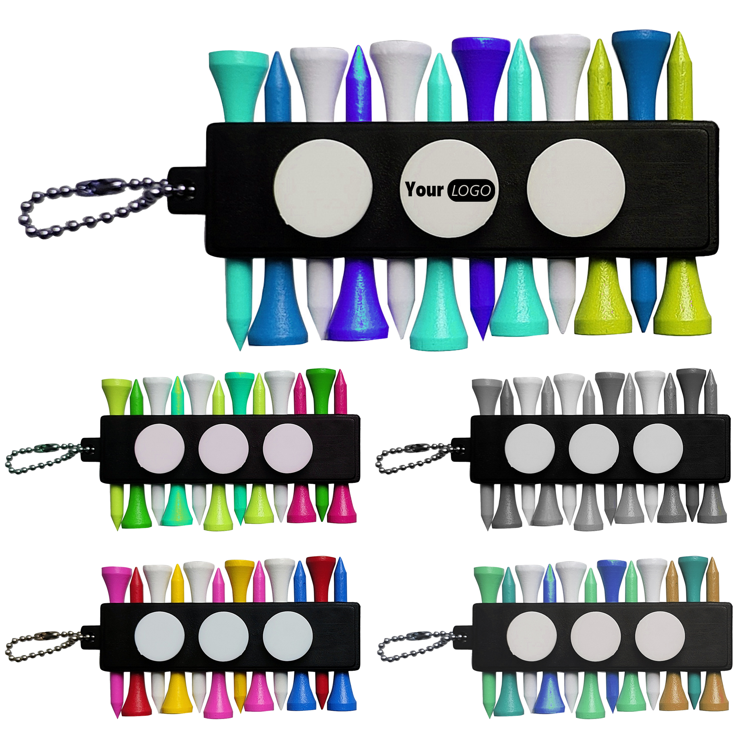 Pvc Customizable Golf Tee Set 1