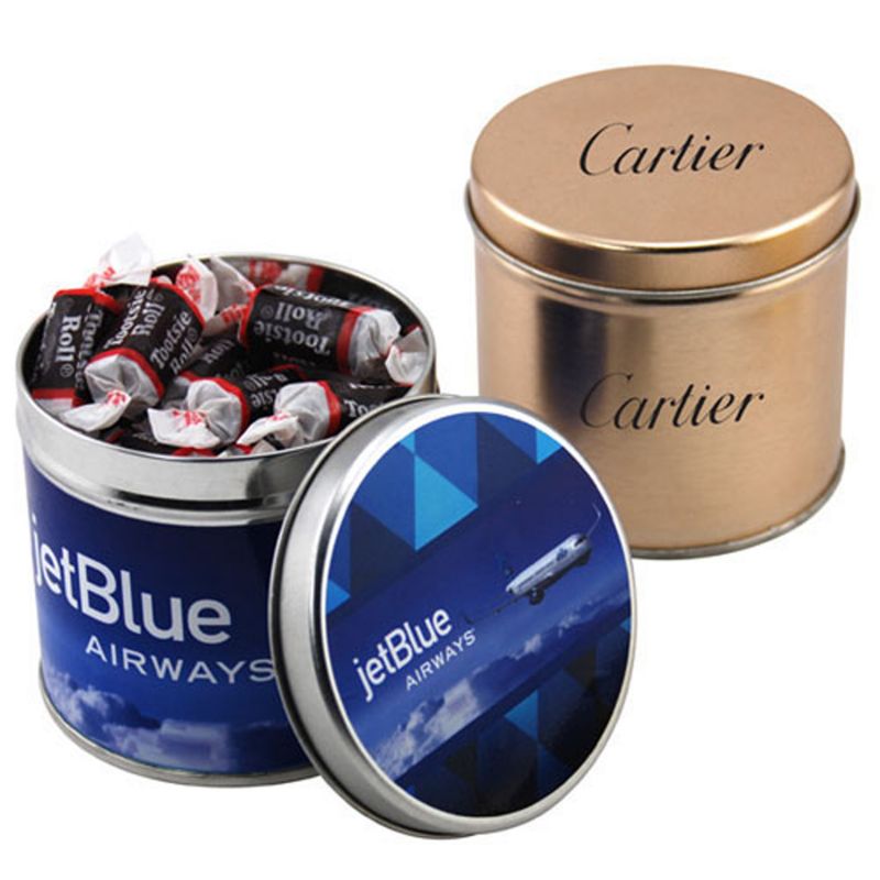 Round Tin with Tootsie Rolls 2