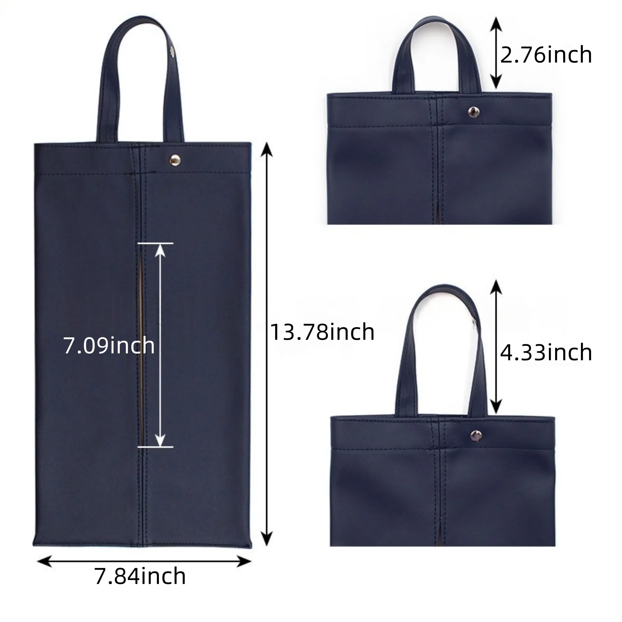 Hanging PU Leather Car Tissue Holder Box 7